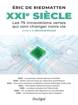 cover image of XXIe siècle. Les 75 innovations vertes qui vont changer notre vie